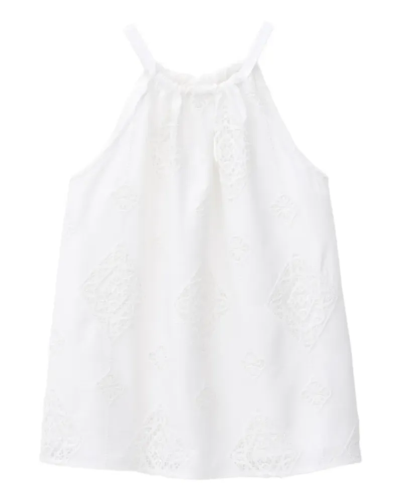 ba&sh Maxi diamond-embroidered halterneck top - Weiß Weiß