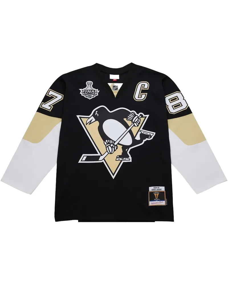 Mitchell & Ness 2008/09 Sidney Crosby Pittsburgh Penguins Power Play "Black" Trikot - Schwarz Schwarz