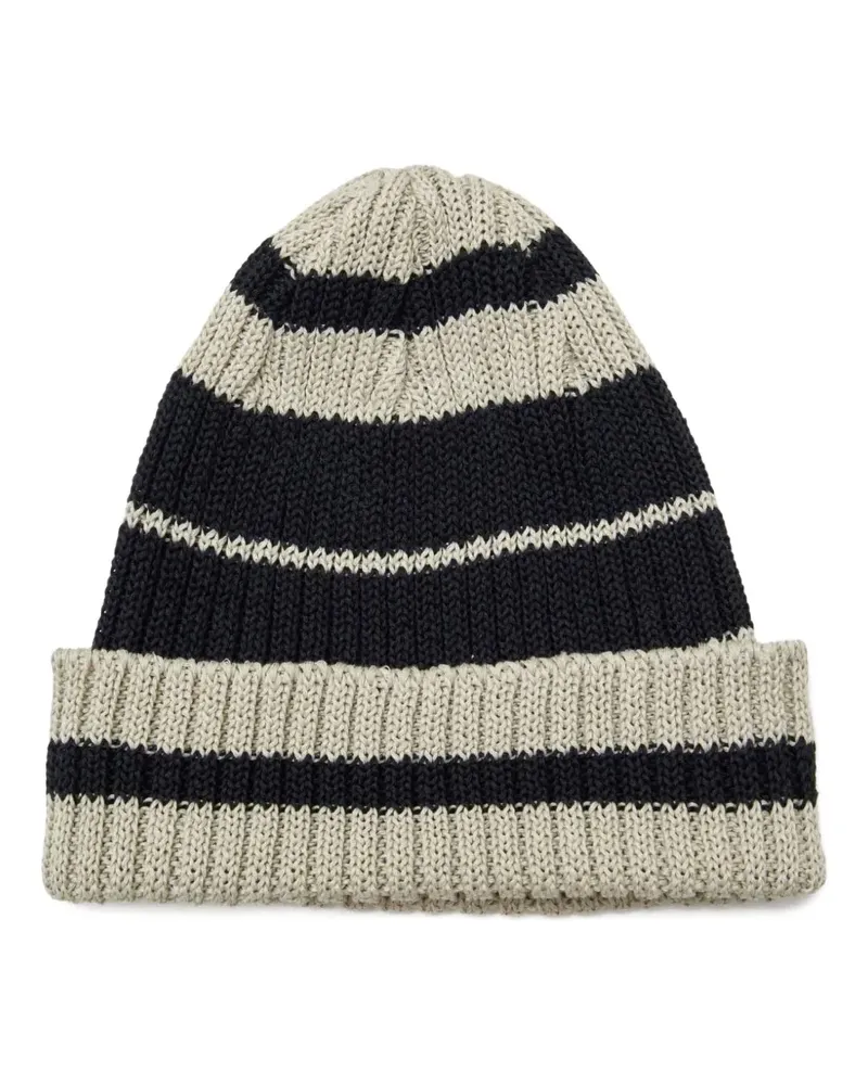 Undercover x Kijima Takayuki striped beanie - Schwarz Schwarz