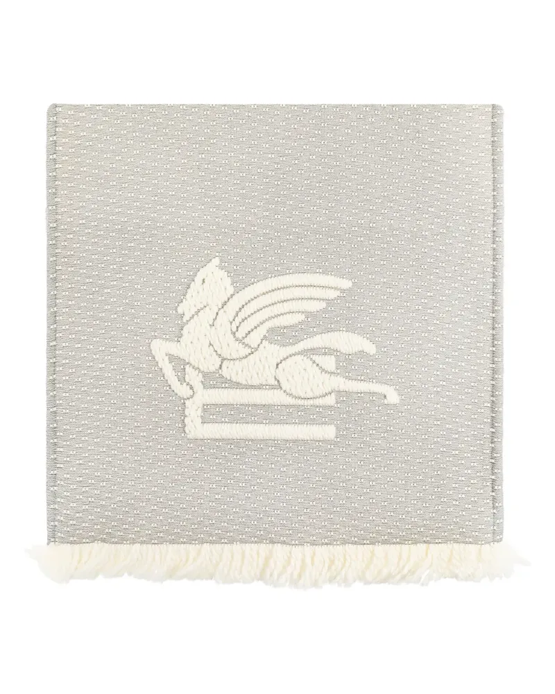 Etro Schal mit Stickerei - Grau Grau