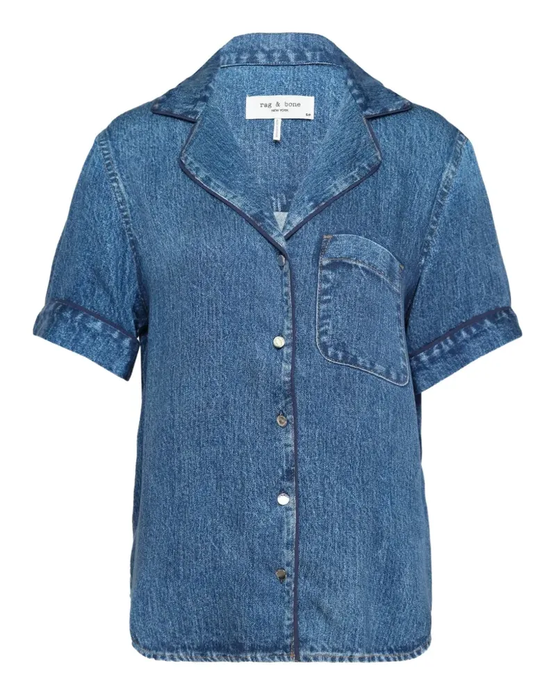 Rag & Bone Miramar Slink short-sleeve shirt - Blau Blau