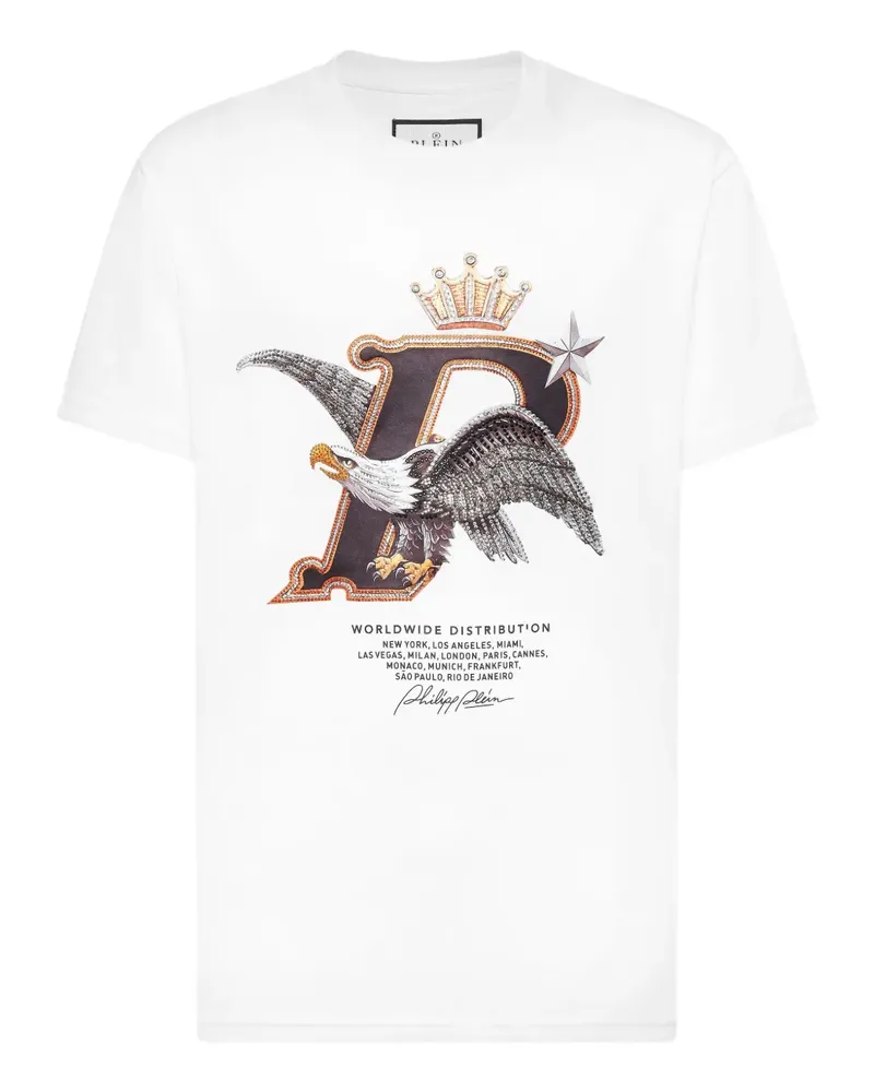 Philipp Plein Eagle Plein Worldwide T-Shirt - Weiß Weiß