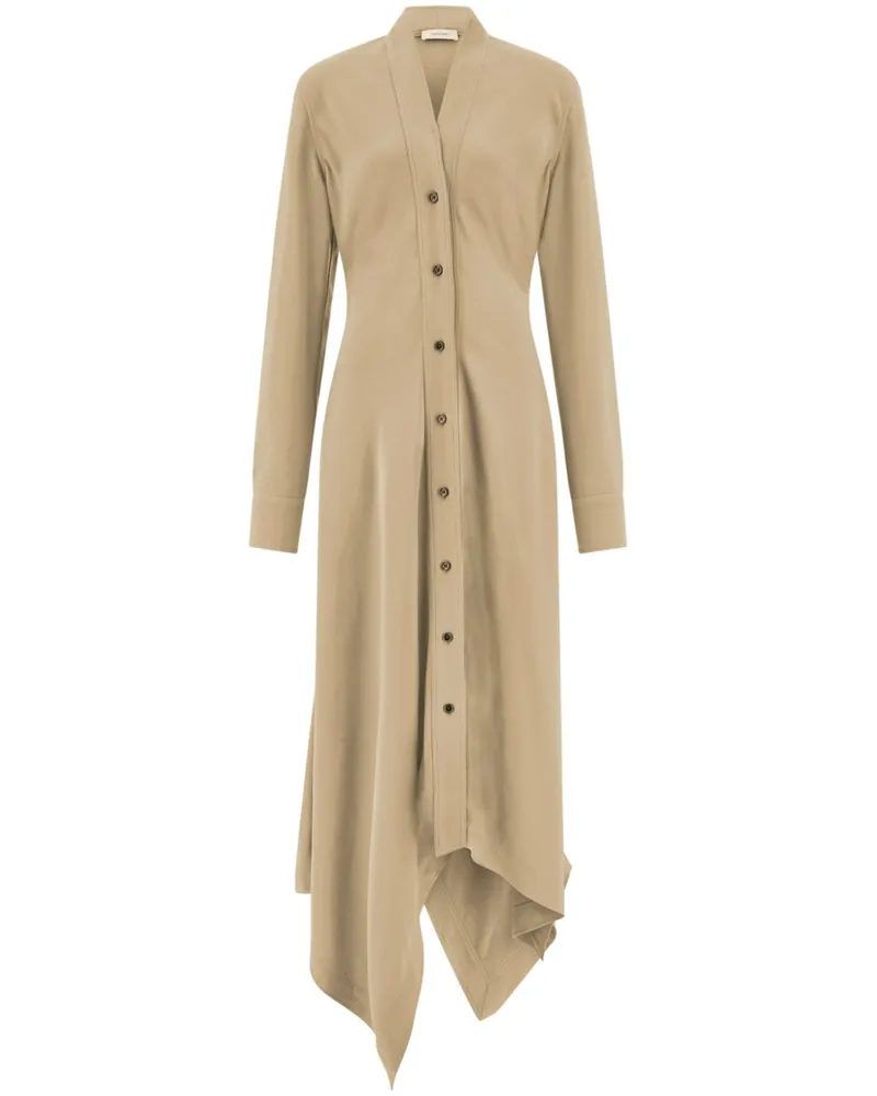 Ferragamo Kleid mit Zipfelsaum - Nude Nude