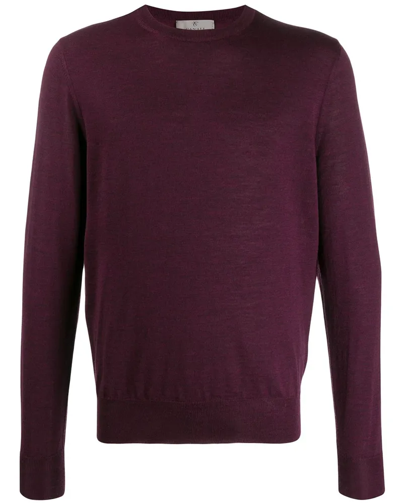 Canali Fein gestrickter Pullover - Violett Violett