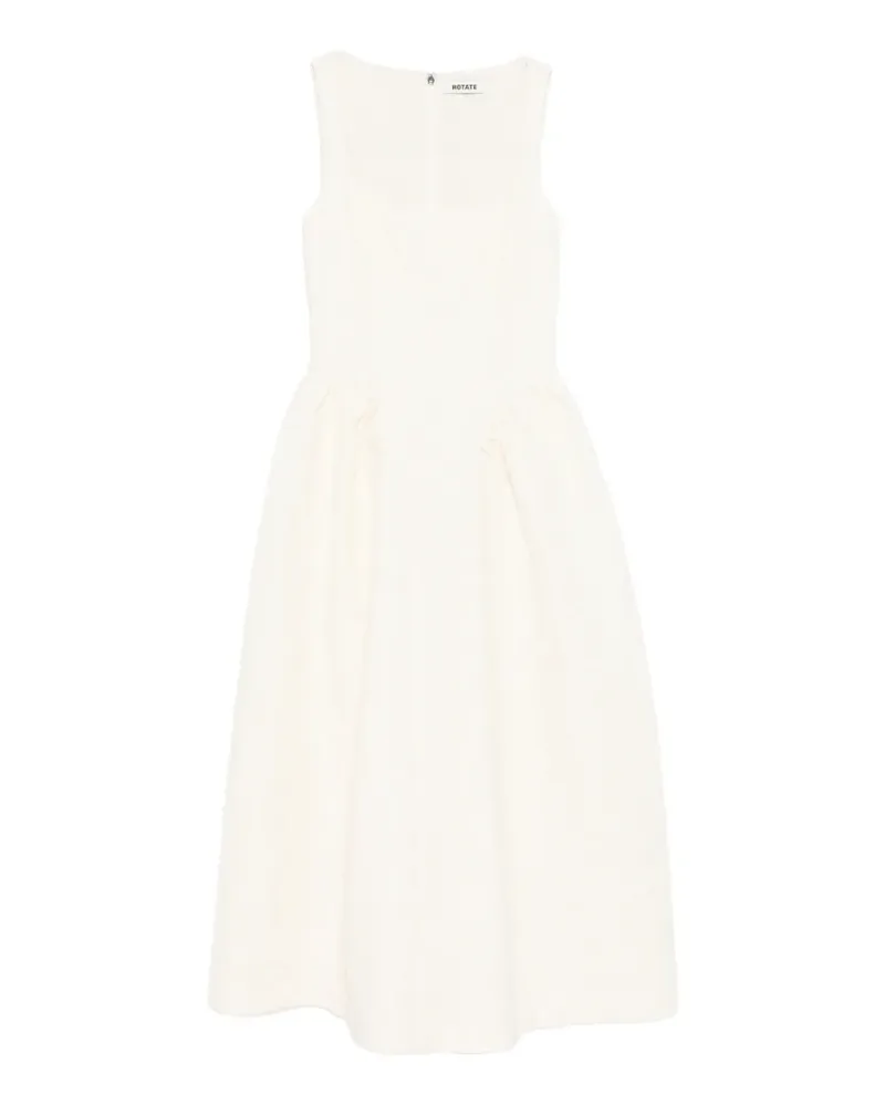 ROTATE Birger Christensen square-neck midi dress - Nude Nude