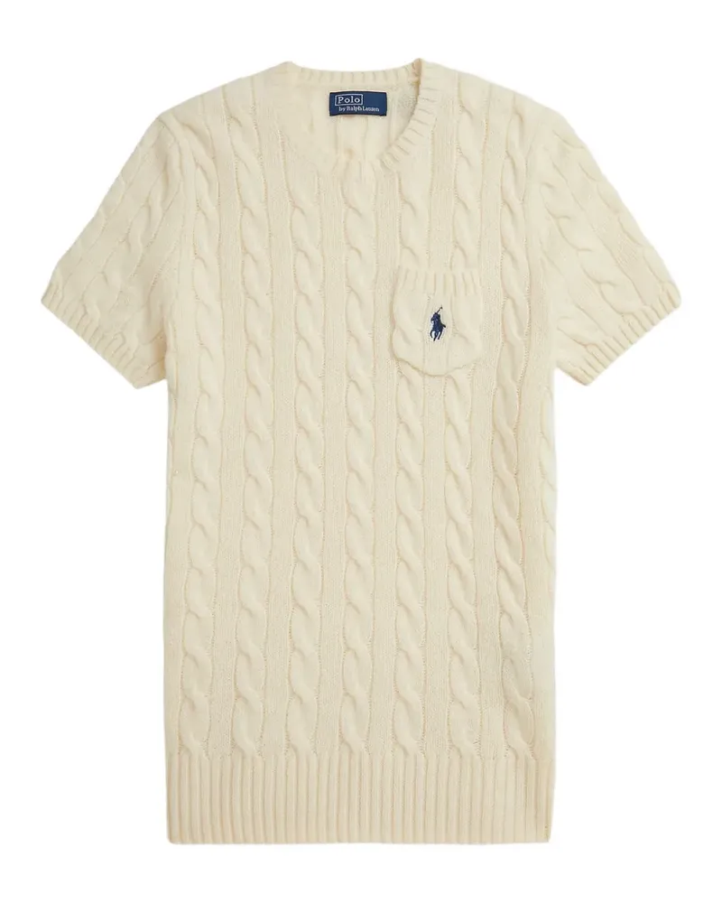 Ralph Lauren Kurzärmeliger Pullover mit Brusttasche - Nude Nude