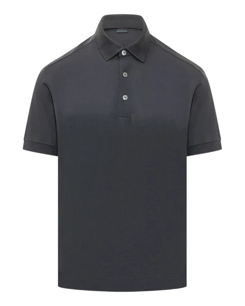 Ermenegildo Zegna Poloshirt mit kurzen Ärmeln - Blau Blau