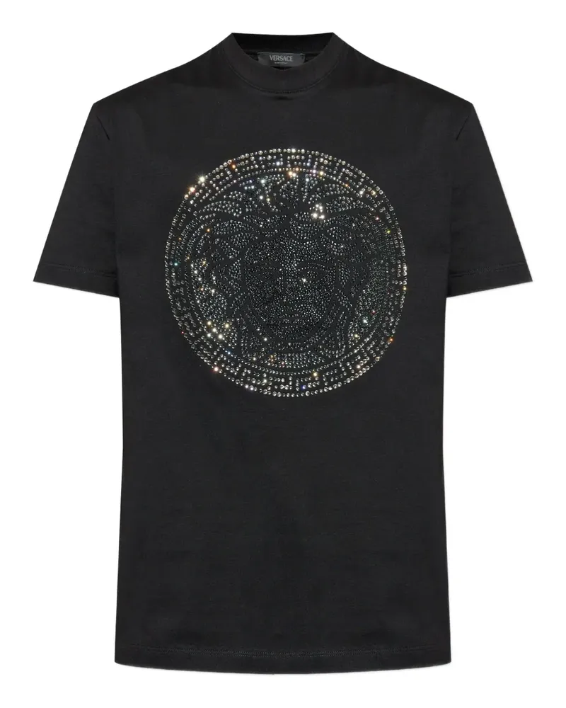 Versace Verziertes T-Shirt - Schwarz Schwarz