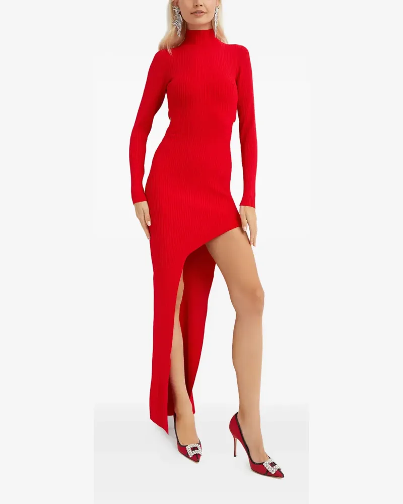 David Koma cut-out asymmetric mini dress - Rot Rot