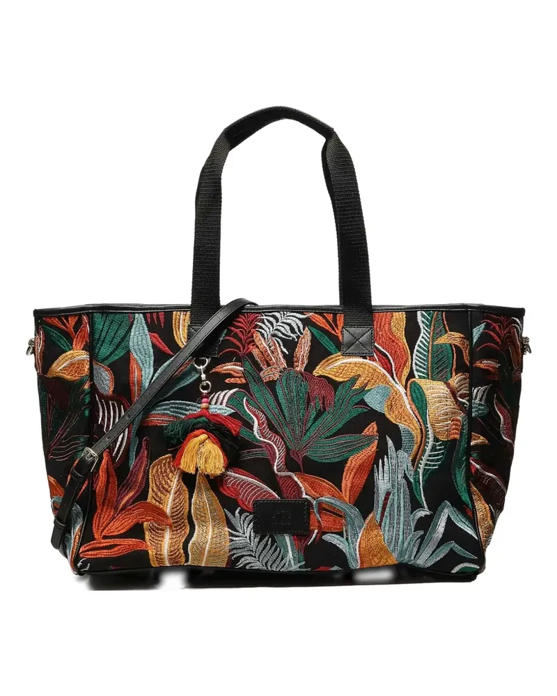 V°73 Schultertasche mit tropischem Print - Mehrfarbig Mehrfarbig