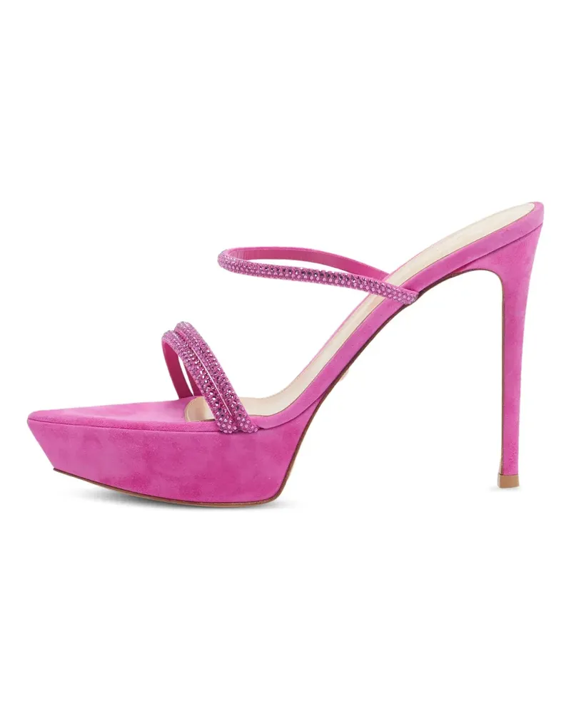 Gianvito Rossi Cannes Sandalen mit Kristallen - Rosa Rosa