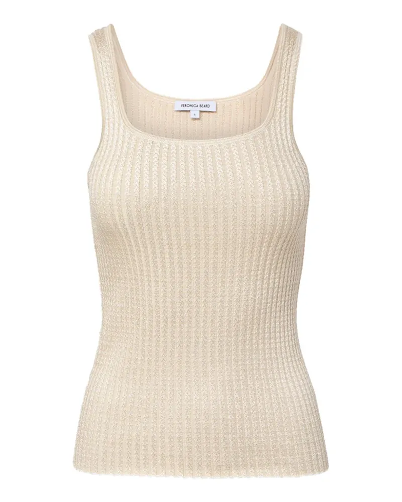 Veronica Beard Sandra Strick-Tanktop mit eckigem Ausschnitt - Nude Nude