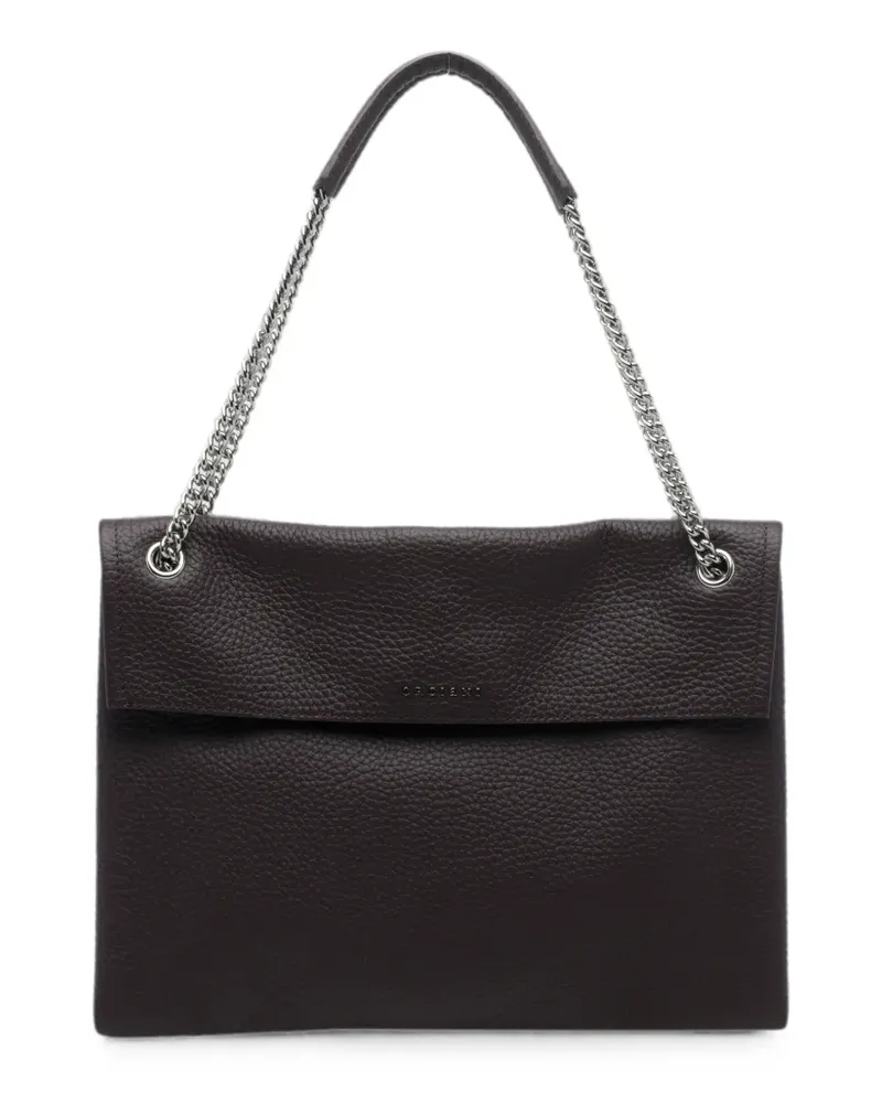Orciani Venus Schultertasche aus gekörntem Leder - Braun Braun