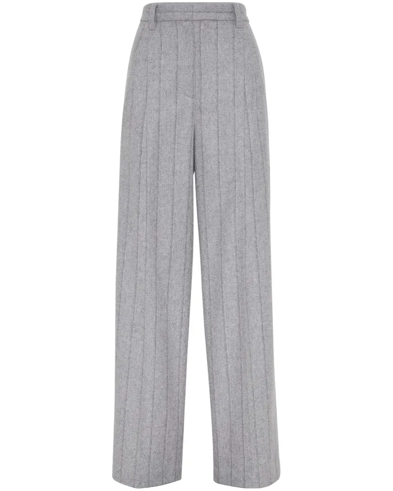 Brunello Cucinelli Bundfaltenhose mit geradem Bein - Grau Grau