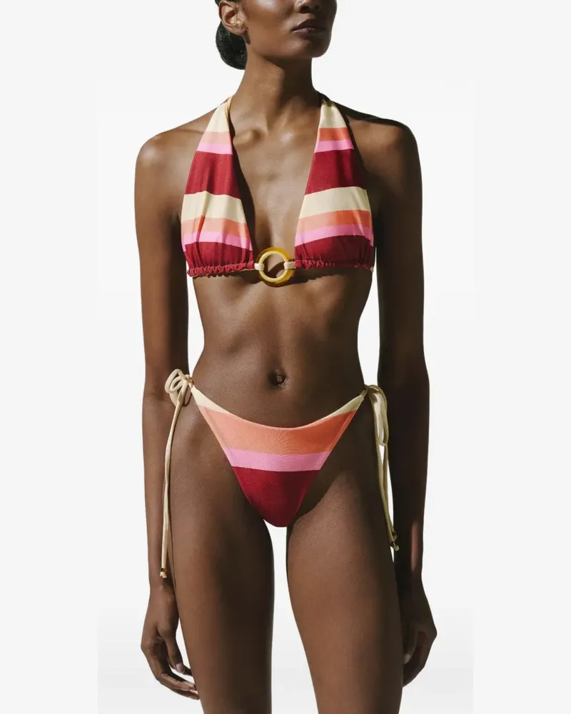 Baobab Collection Gestreiftes Bikinihöschen - Rot Rot