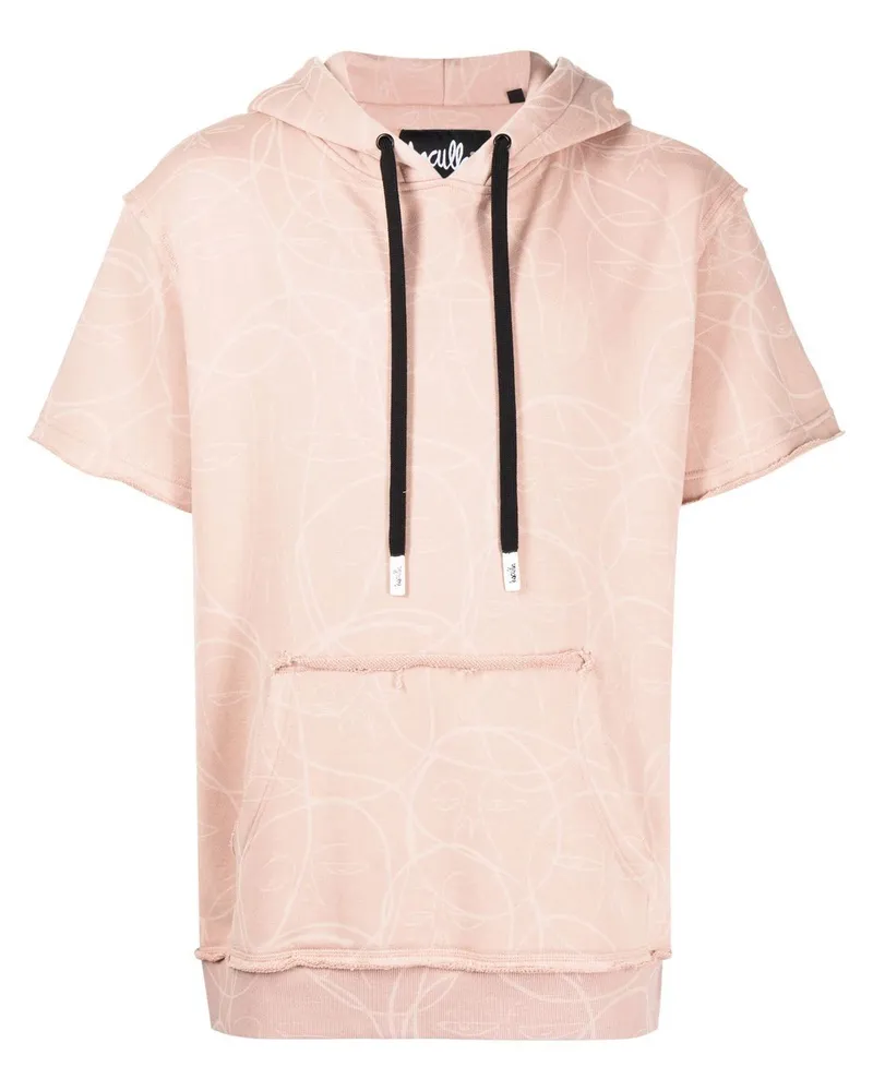 Haculla Laser Hoodie mit kurzen Ärmeln - Rosa Rosa