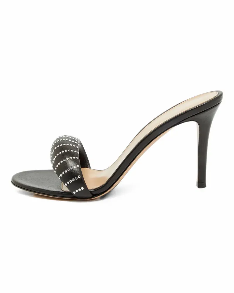 Gianvito Rossi Bijoux crystal-embellished heeled sandals - Schwarz Schwarz