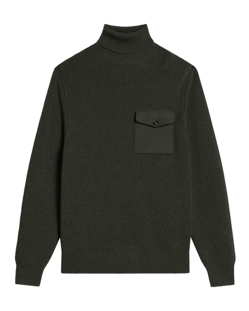Woolrich Rollkragenpullover mit Tasche - Grün Grün