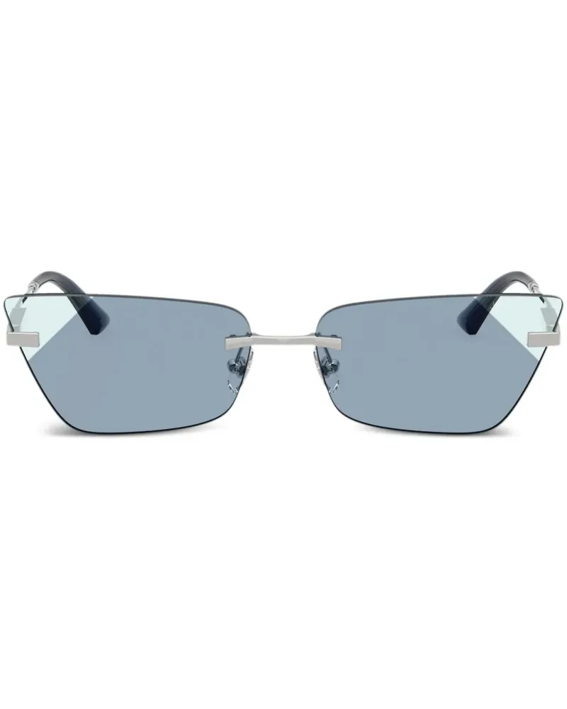 Jimmy Choo Sonnenbrille mit geometrischem Gestell - Silber Silber
