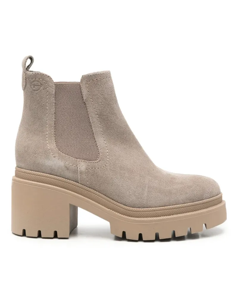 Tamaris Wildlederstiefel mit dicker Sohle - Nude Nude