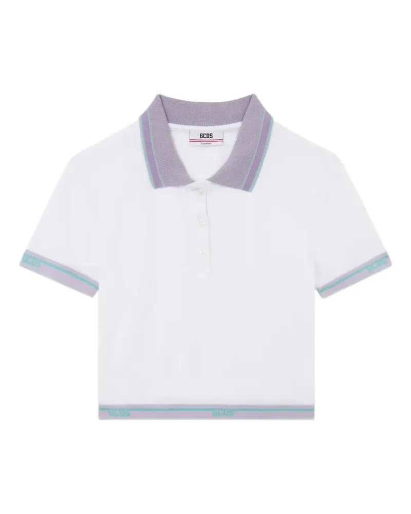 GCDS Poloshirt mit Logo-Detail - Weiß Weiß