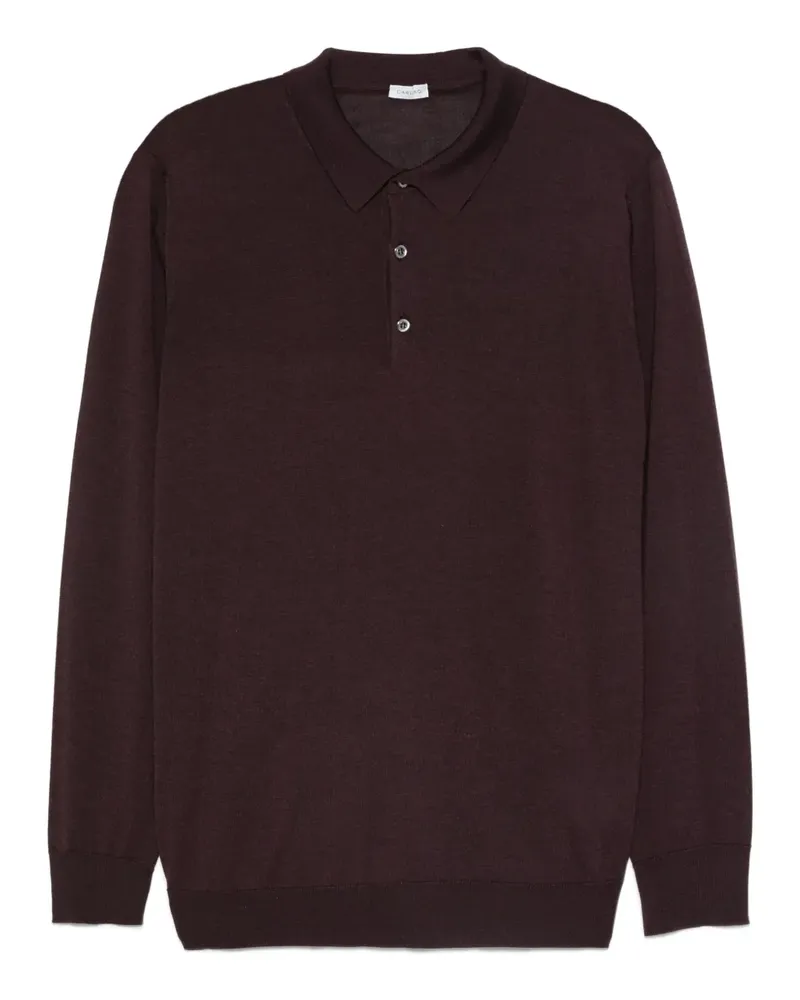 Caruso Poloshirt mit langen Ärmeln - Braun Braun