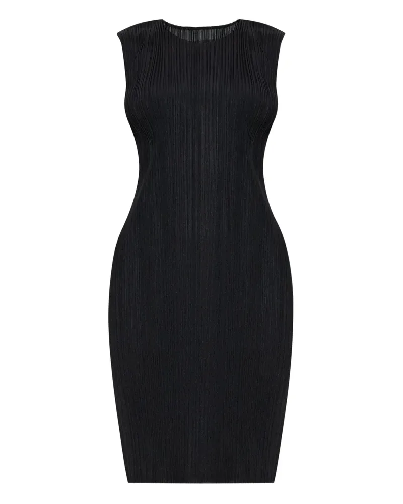 Issey Miyake Kleid mit Falten - Schwarz Schwarz