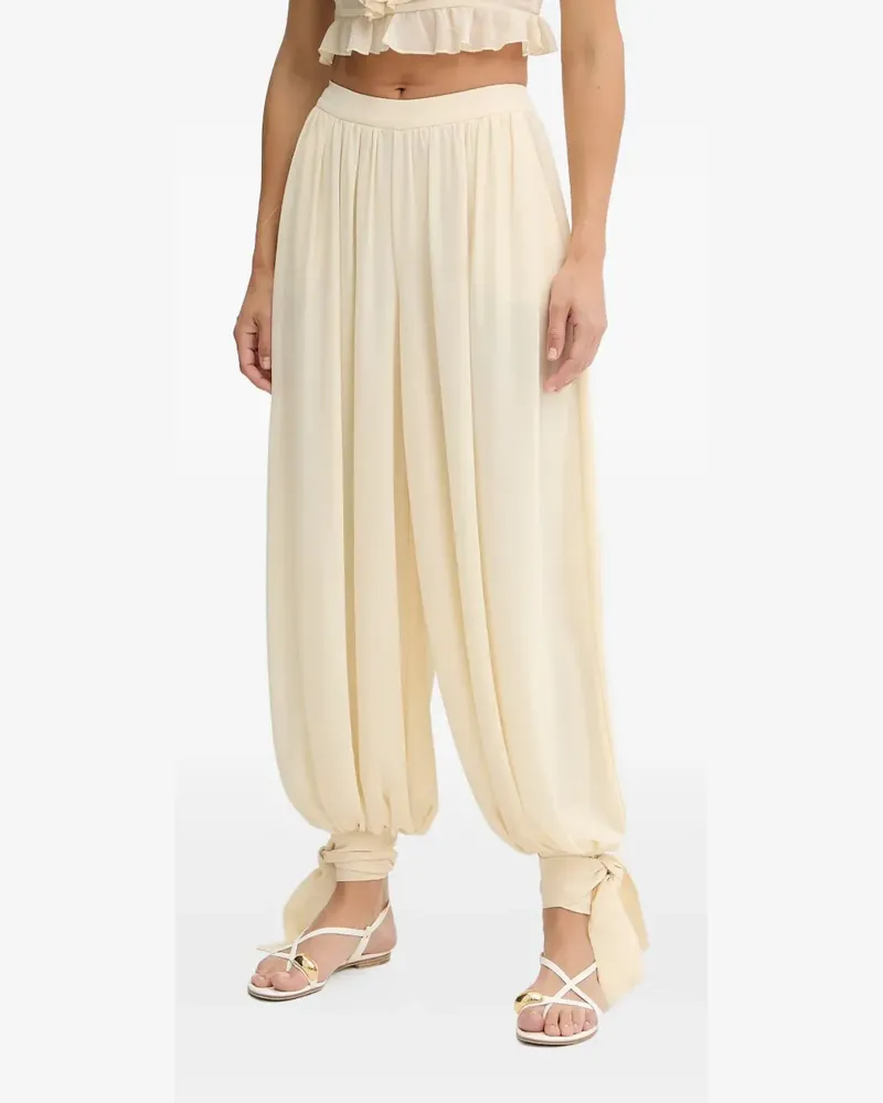 Bardot Geraffte Hose mit Bündchen - Nude Nude