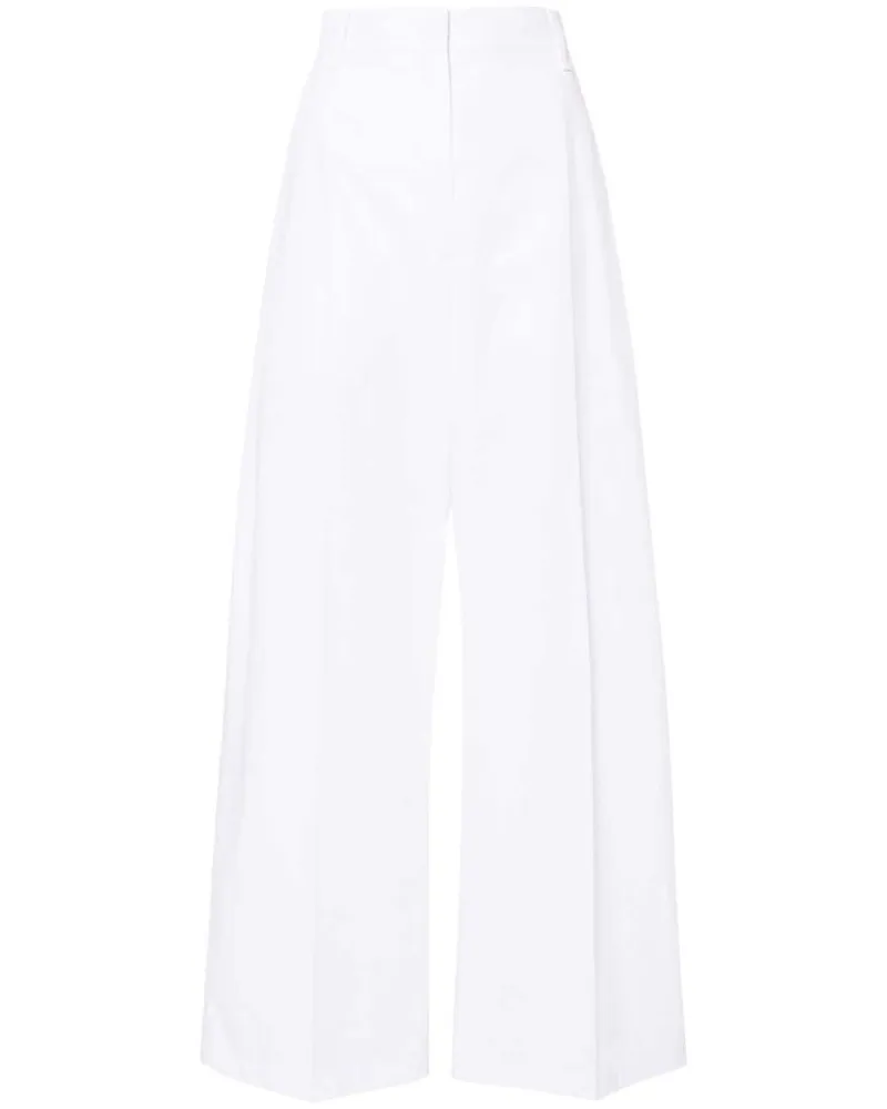 SPORTMAX Gebe Hose mit weitem Bein - Weiß Weiß