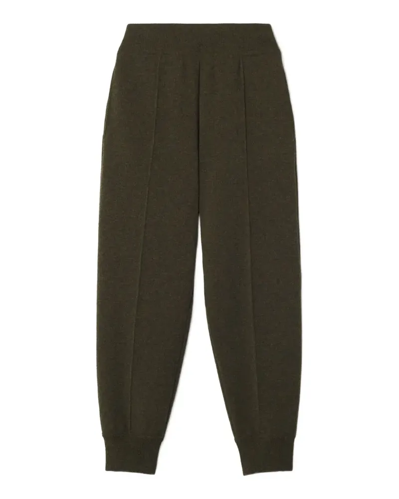 Lanvin Gestrickte Jogginghose mit Logo-Patch - Grün Grün