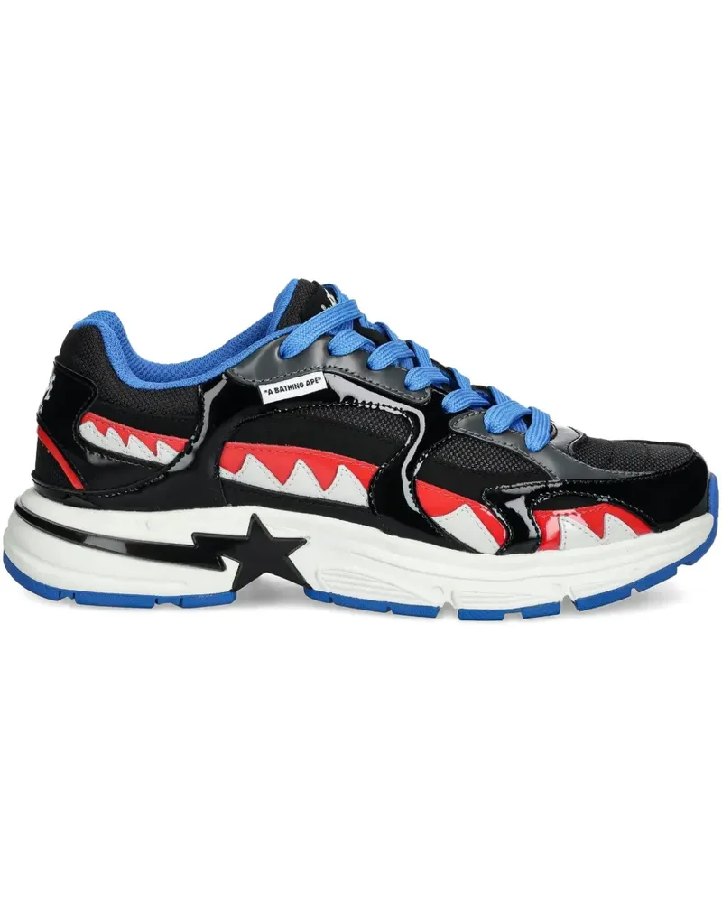 BAPE Star Sneakers mit Haifischzahn - Schwarz Schwarz