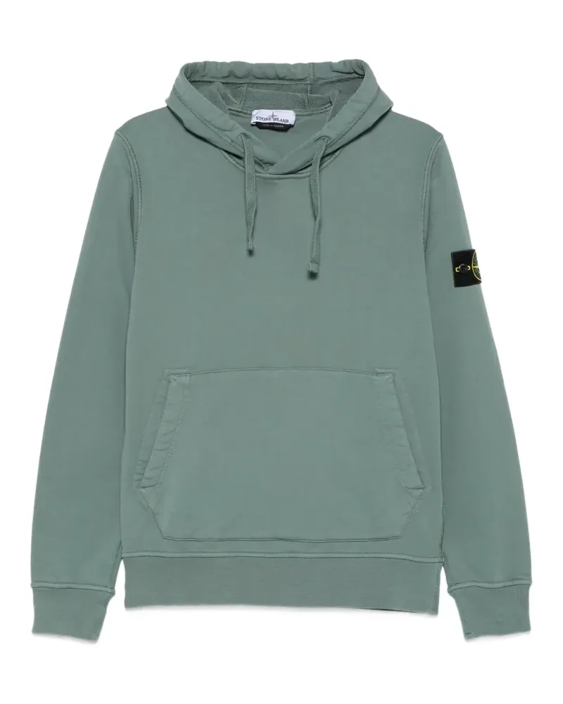 Stone Island Hoodie mit Logo-Patch - Grün Grün