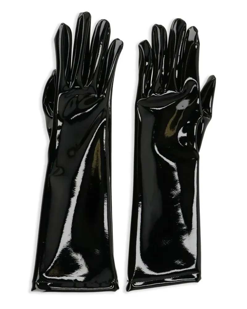Gianvito Rossi Handschuhe aus Lackleder - Schwarz Schwarz
