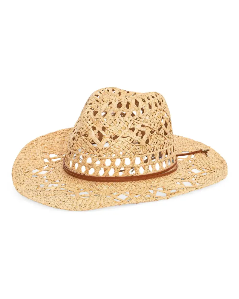 Patrizia Pepe woven open-knit hat - Nude Nude