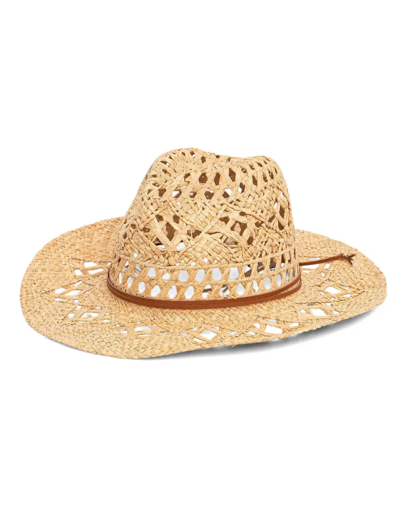 Patrizia Pepe woven open-knit hat - Nude Nude