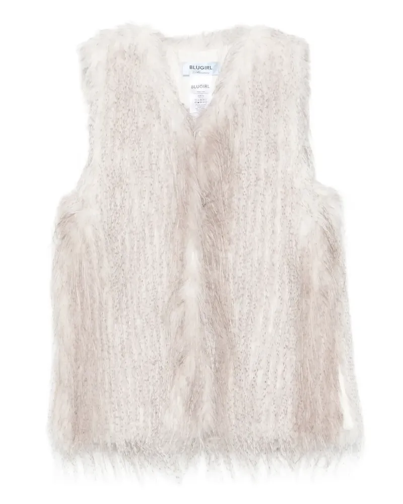 Blumarine Weste mit V-Ausschnitt - Weiß Weiß