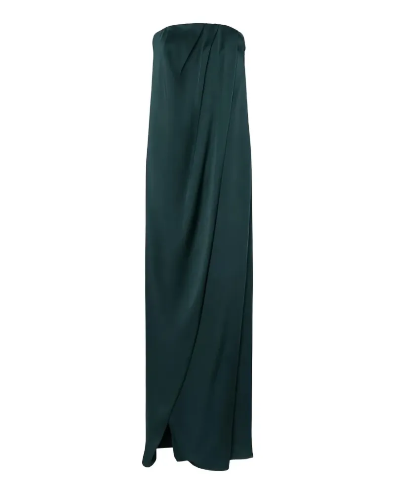 Max Mara strapless draped maxi dress - Grün Grün