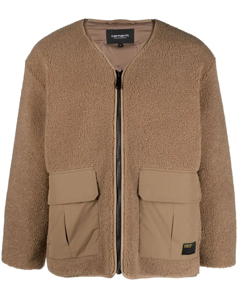 Carhartt WIP Devin Liner Jacke aus Faux Shearling - Braun Braun
