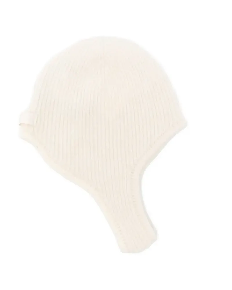 Jacquemus Gestrickte Beanie - Weiß Weiß