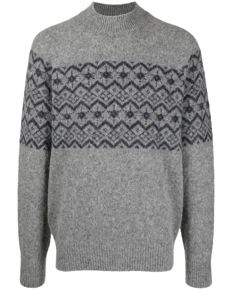 Brunello Cucinelli Pullover mit Fair-Isle-Strickmuster - Grau Grau