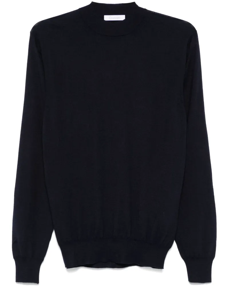 Cruciani Fein gestrickter Pullover - Blau Blau