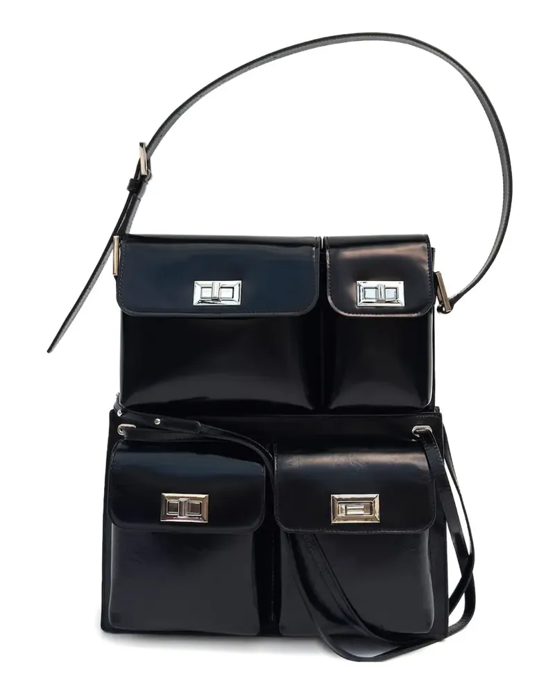 by FAR Umhängetasche mit Beschlägen - Schwarz Schwarz