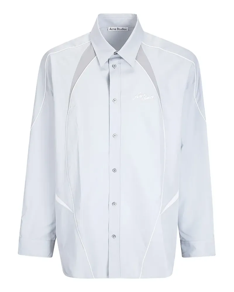 Acne Studios Hemd mit Logo-Stickerei - Blau Blau
