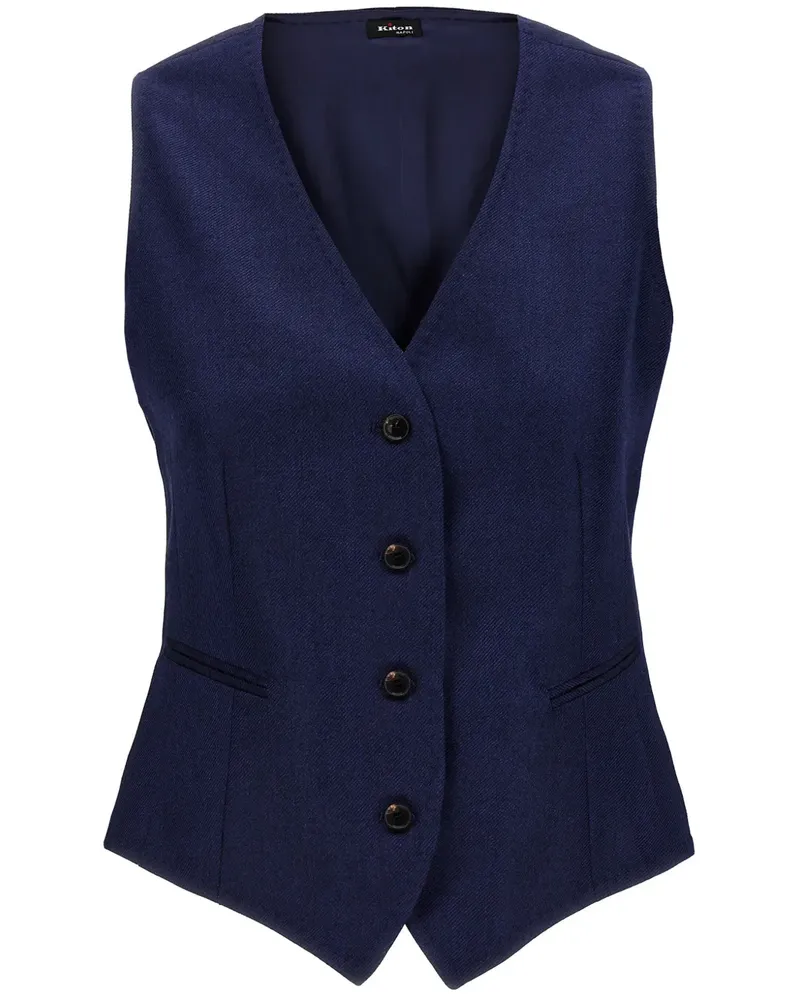Kiton Klassische Weste - Blau Blau
