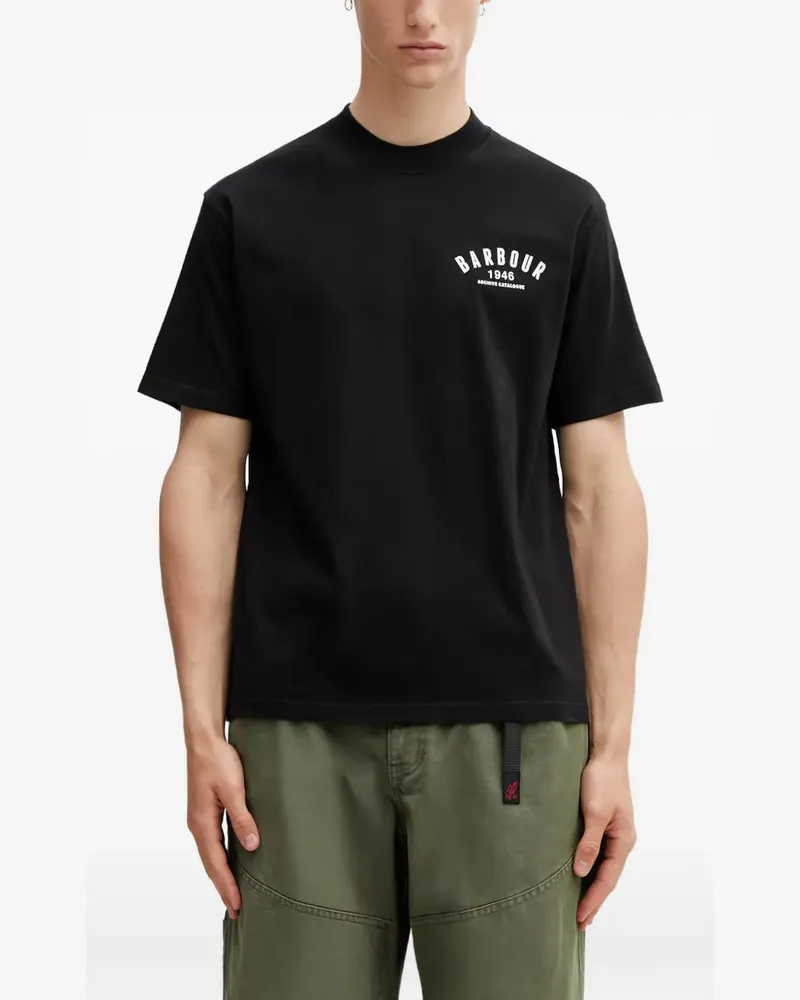 Barbour 1946 graphic-print oversize-fit T-shirt - Schwarz Schwarz