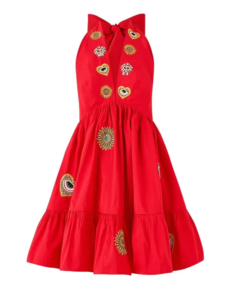 Camilla Minikleid mit Neckholder - Rot Rot