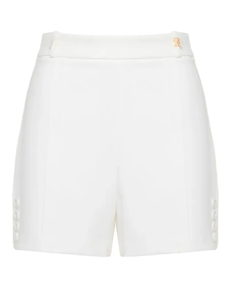 Elisabetta Franchi Kurze Krepp-Shorts - Weiß Weiß
