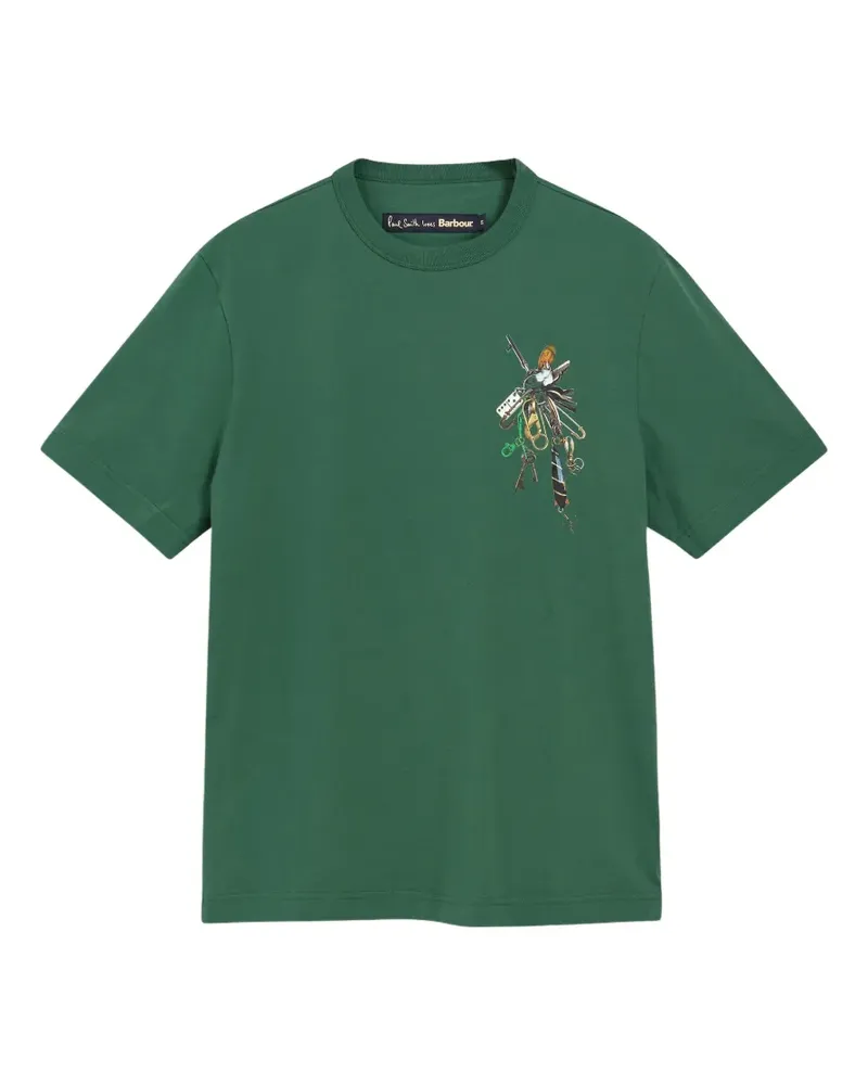 Barbour x Paul Smith T-Shirt mit Print - Grün Grün