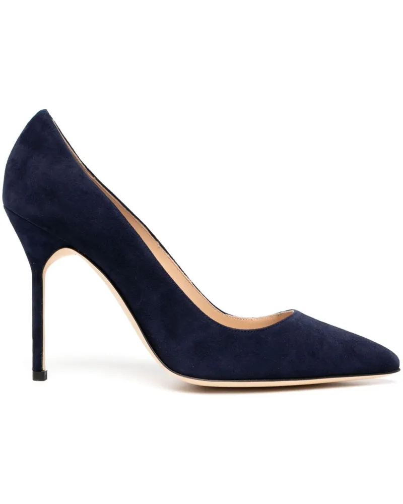 Manolo Blahnik Pumps mit spitzer Kappe - Blau Blau