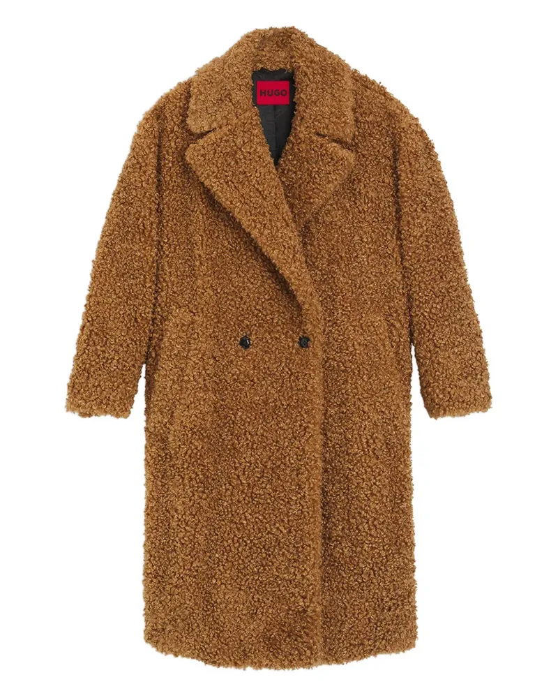 HUGO BOSS double-breasted coat - Braun Braun